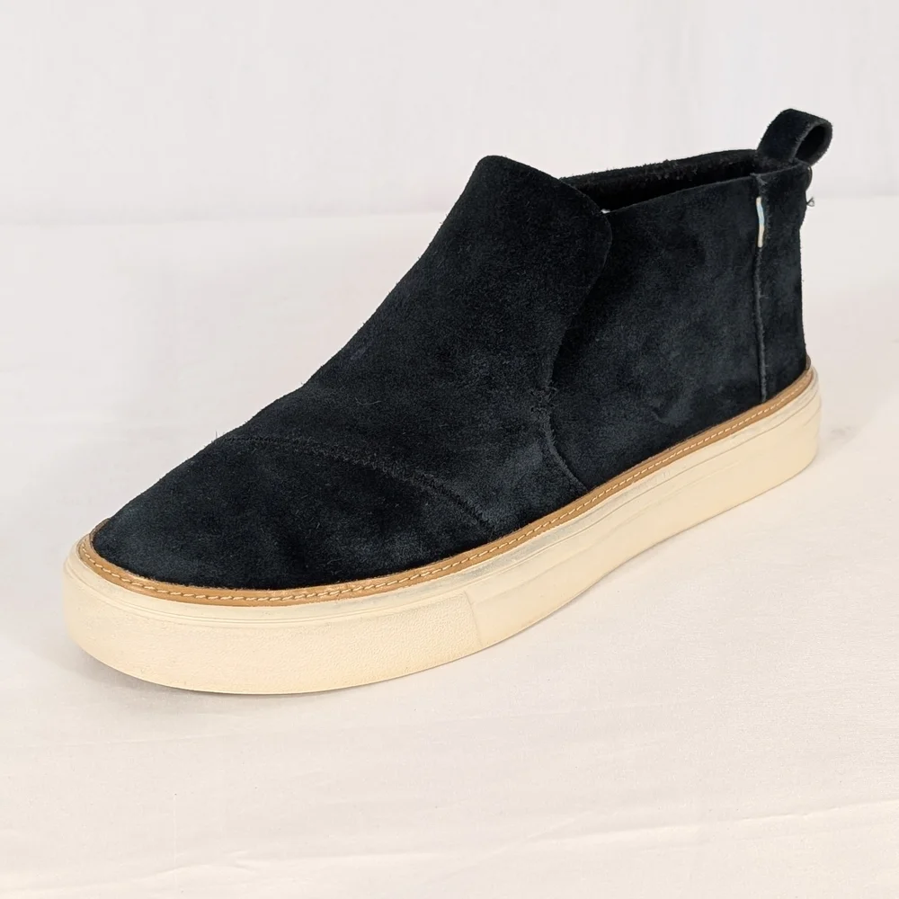 Toms Women's Paxton Slip-On Black Suede Sneakers Size 10